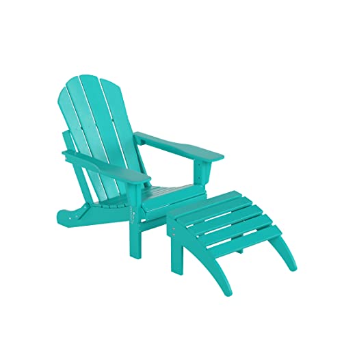 Teak Adirondack Chair Ottoman Set of 2 PCS F459995