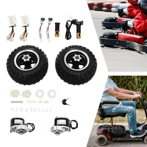 10IN 24V/36V Dual Motor Drive Air Wheel Off-Road Wheel Conversion Kit with Reverse Switch L378284