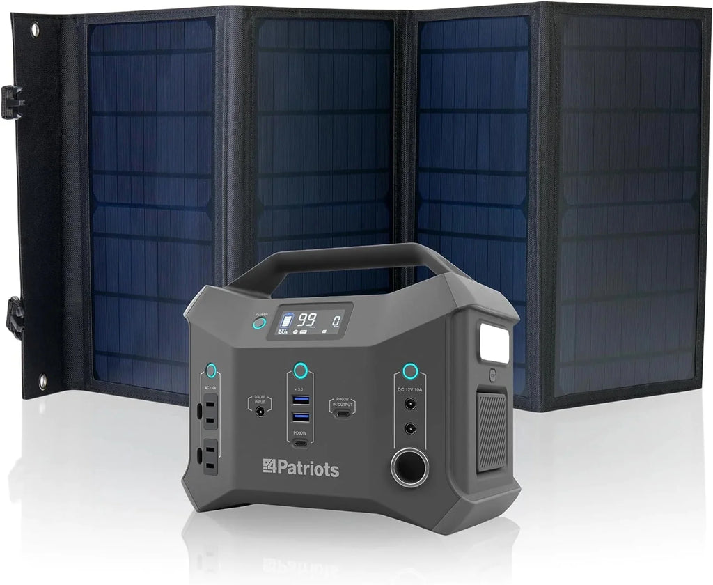 300wH Portable Power Station with 40 Watt Solar Panel D522700