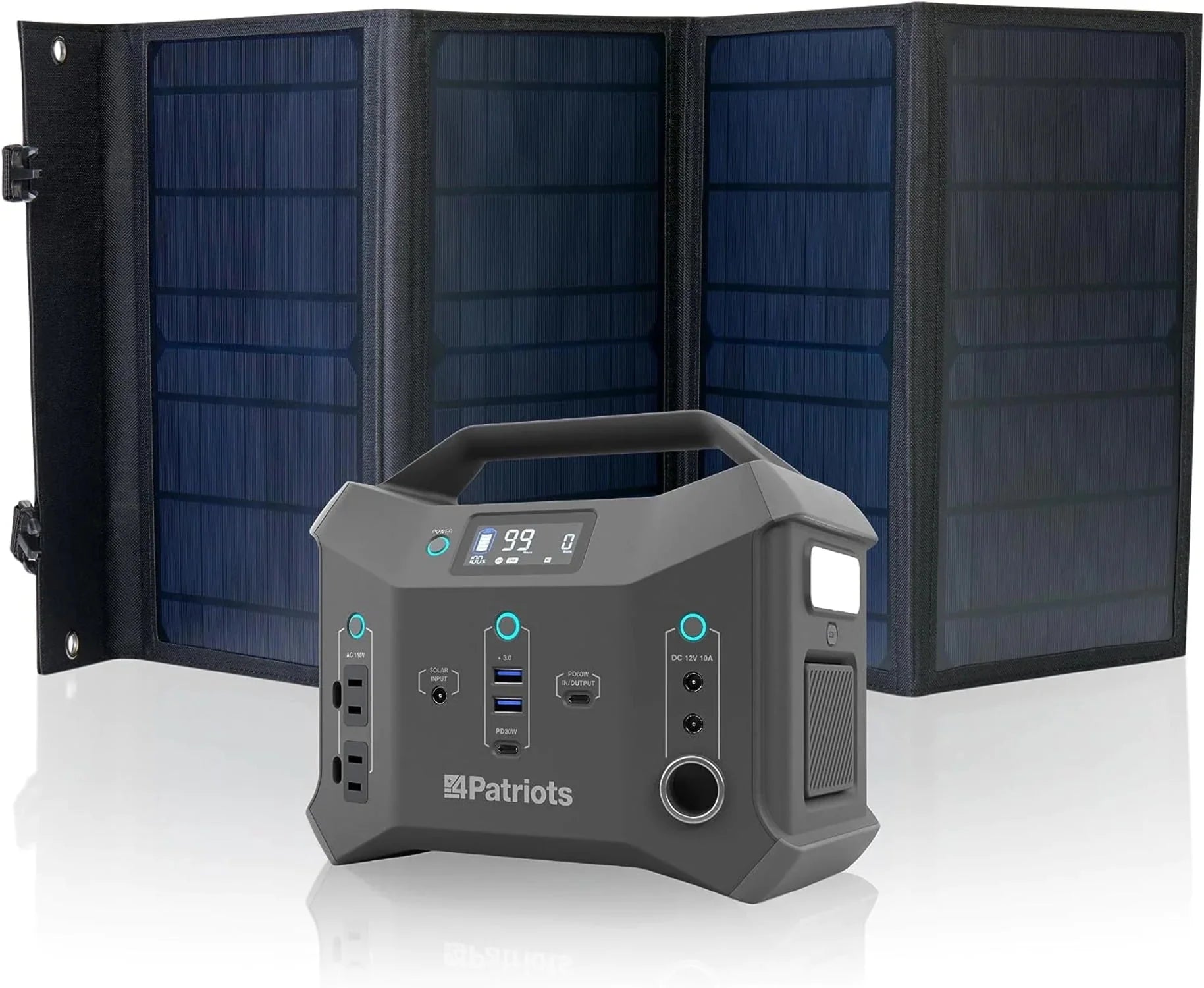 300wH Portable Power Station with 40 Watt Solar Panel D522700