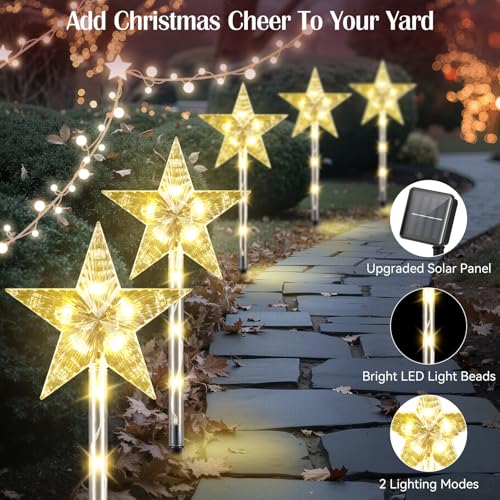 8 Pack Solar Candy Cane Pathway Lights C5614