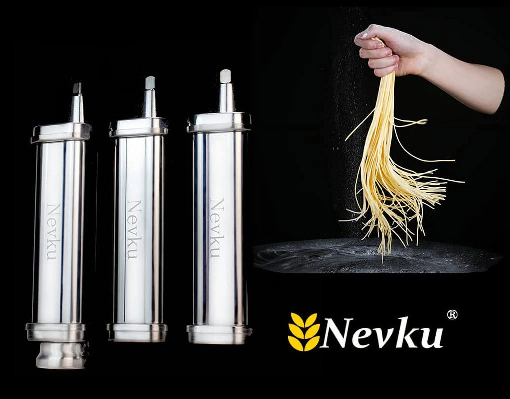 Pasta Maker Attachments Set including Pasta Sheet Roller Spaghetti Cutter Fettuccine Cutter B60117
