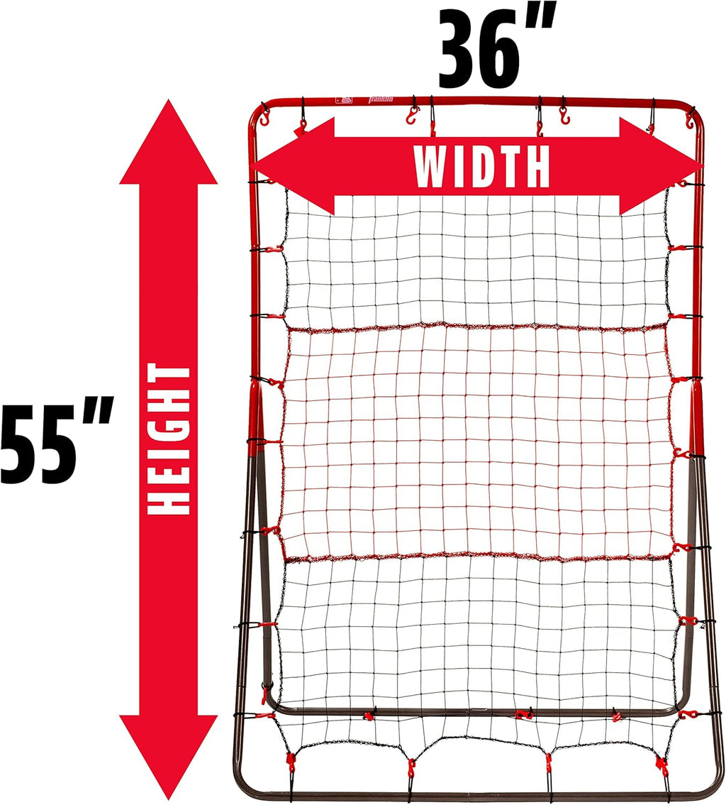 2-in-1 Baseball Pitching Target and Rebounder Net, Red V1760
