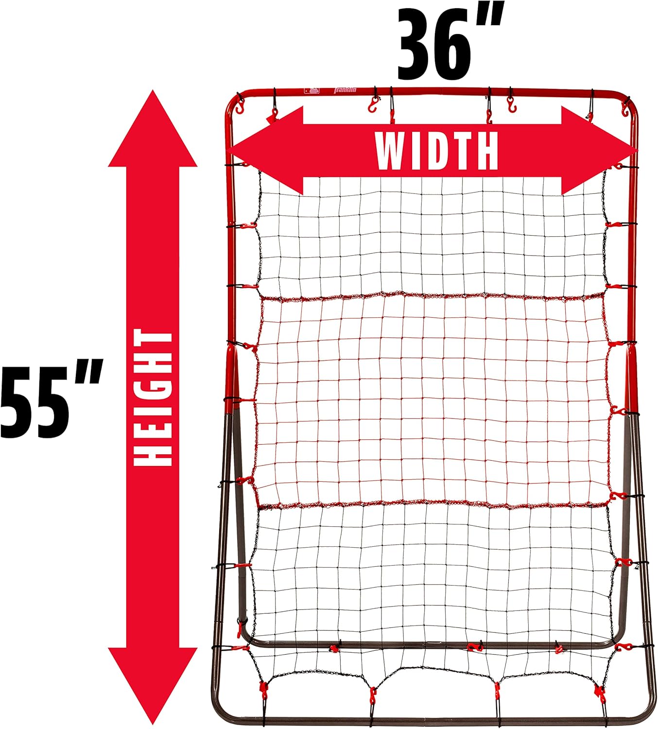 2-in-1 Baseball Pitching Target and Rebounder Net, Red V1760