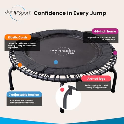 44 Inch Folding Fitness Trampoline with Arched Legs F116796