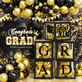5Pcs Black Balloon Boxes with Graduation Cap K642