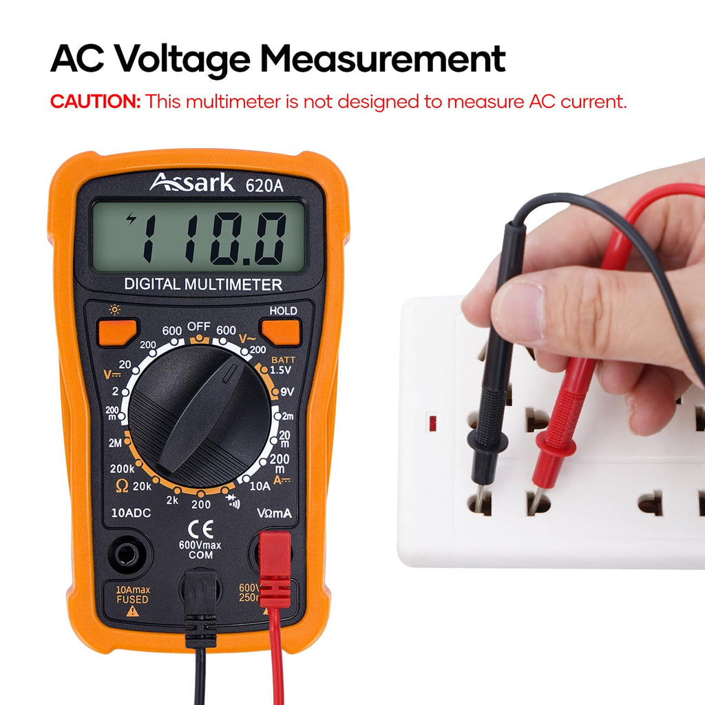 2000 Counts Digital Multimeter with Backlit LCD Display G59557