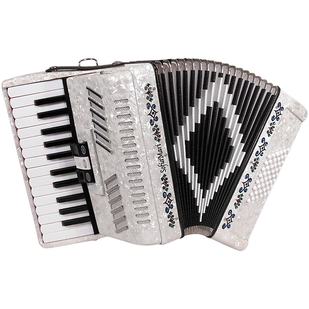 White Pearl 26 Piano 48 Bass Accordion W604525