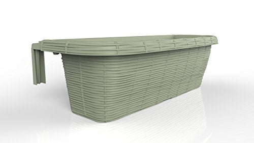 23.5" Adjustable Railing Planter, White R232