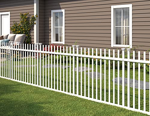 White No Dig Vinyl Fence 44" W x 41" H V226909