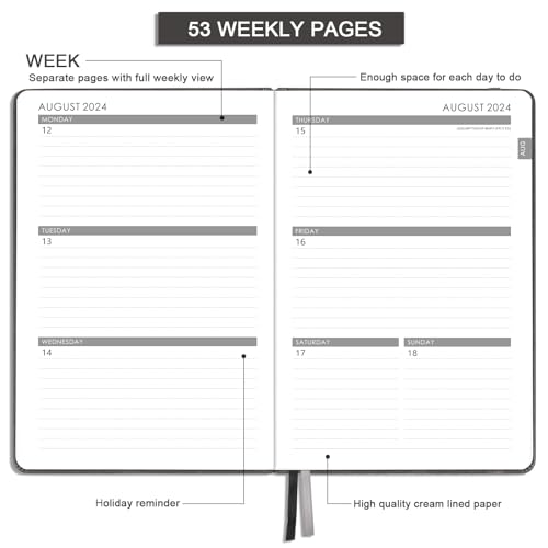 12-Months Weekly Monthly Planner, 5.75" x 8.25", Brown P962111