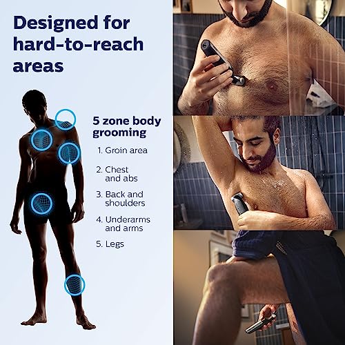 Showerproof Body & Manscaping Trimmer with Back Attachment N615
