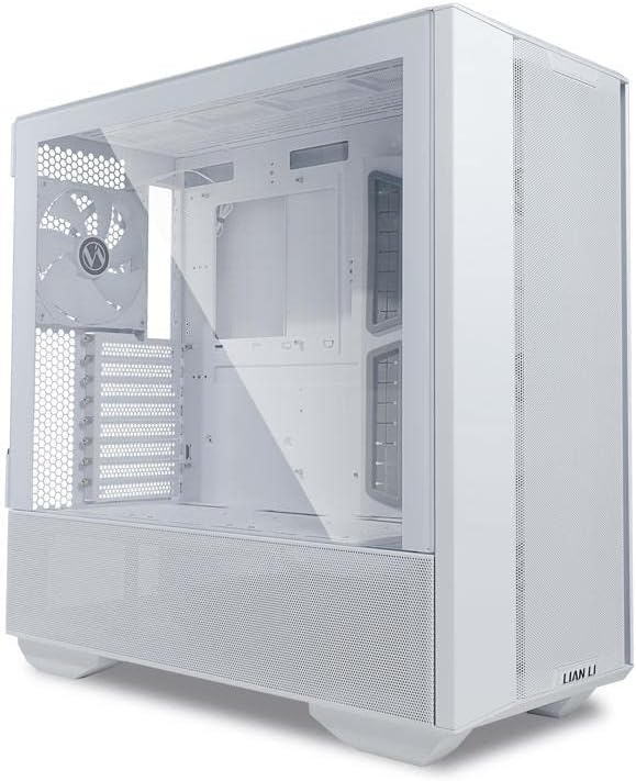 White Full Tower Case with Tempered Glass and 3x140mm PWM Fans A342