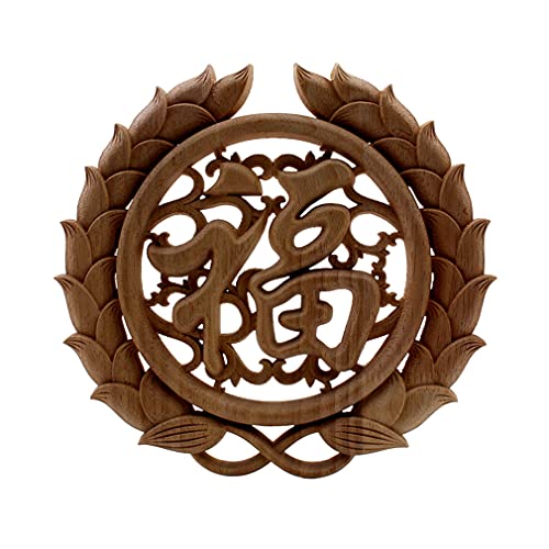 40cmX40cm Wood Carving Decorative Wall Furniture Appliques R936987