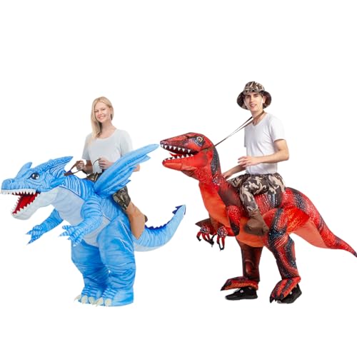 Inflatable Dragon Costume Adults 72IN and Inflatable Dinosaur Costume for Adult 72IN J7128