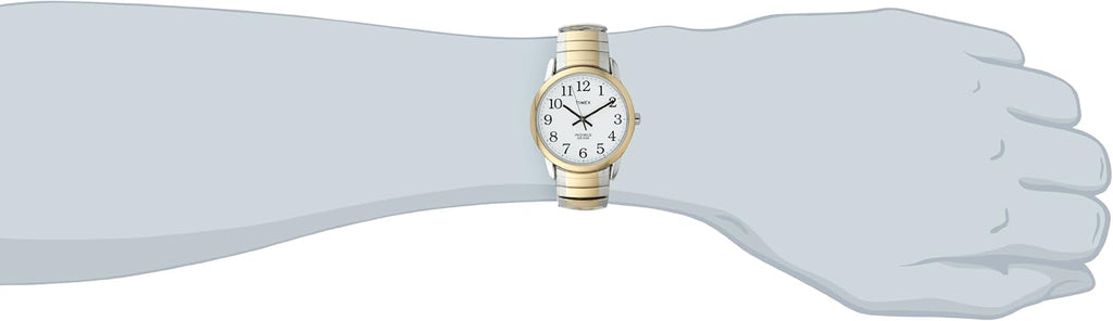 Two-Tone Stainless Steel Expansion Bracelet Watch E12641