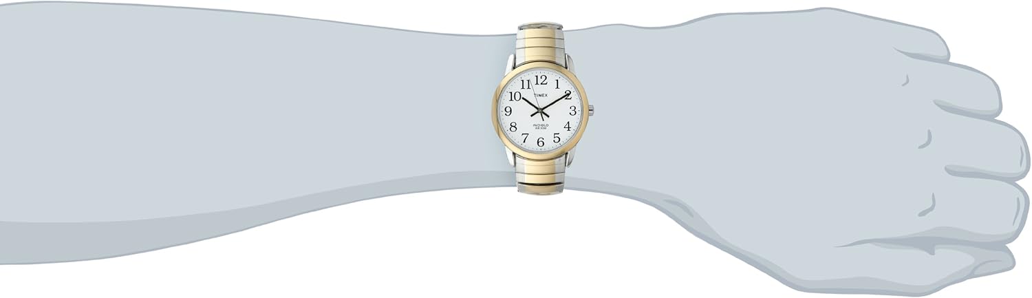 Two-Tone Stainless Steel Expansion Bracelet Watch E12641
