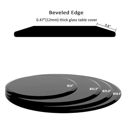 36 Inch Round Tempered Glass Tabletop U94436