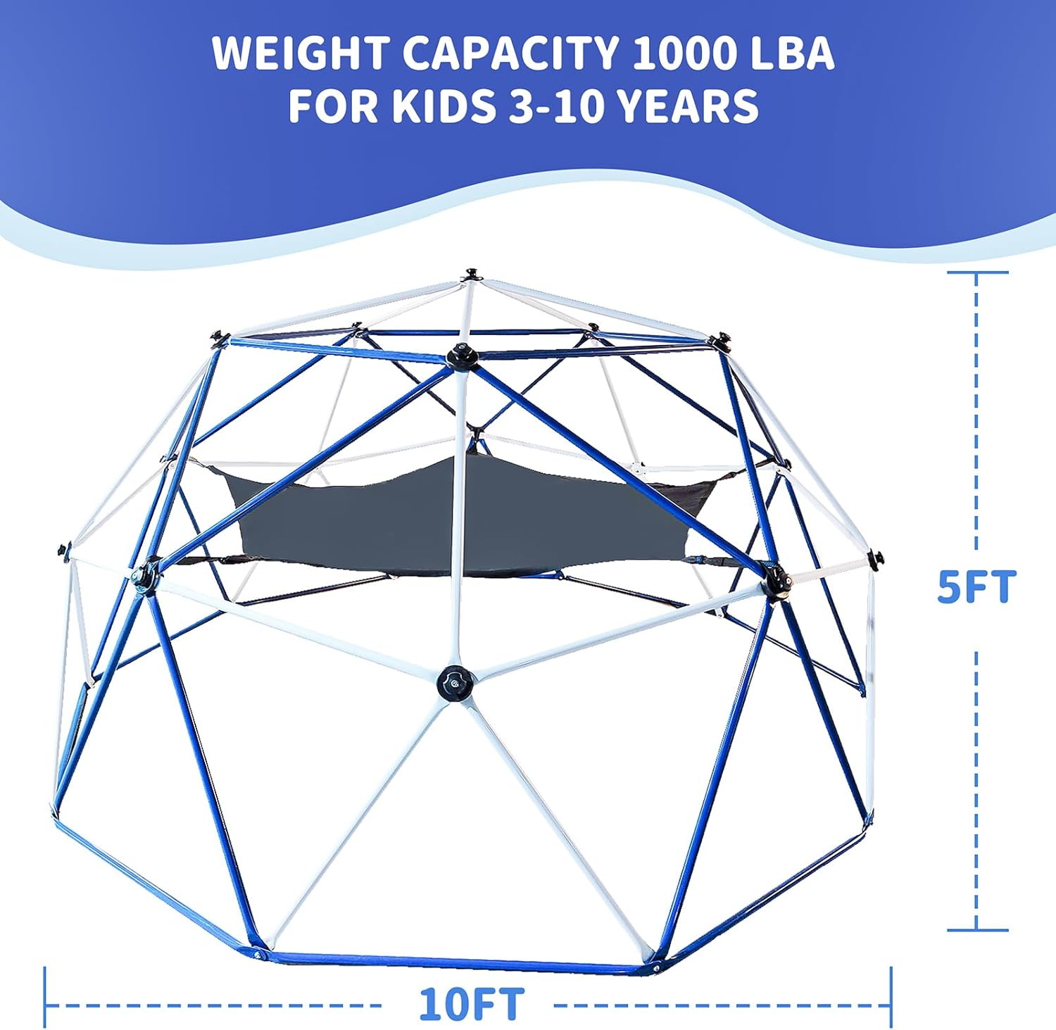 10ft Climbing Dome Jungle Gym with Hammock R687