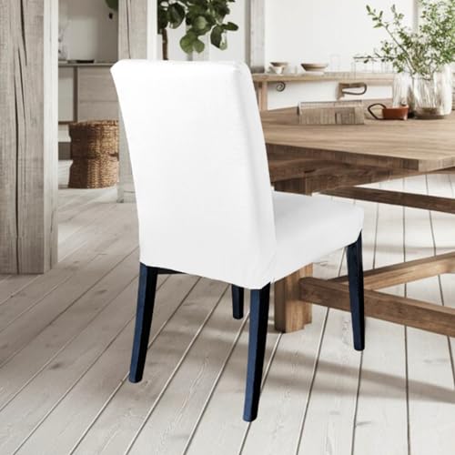 Solid White Set of 2 Linen Cotton Slipcover W87706