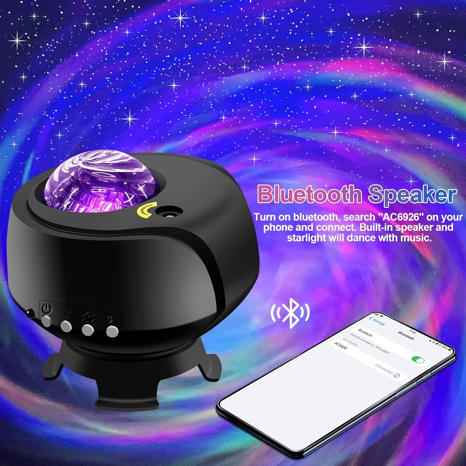 Galaxy Lights Projector with Changing Nebula and Galaxy Shapes N90913
