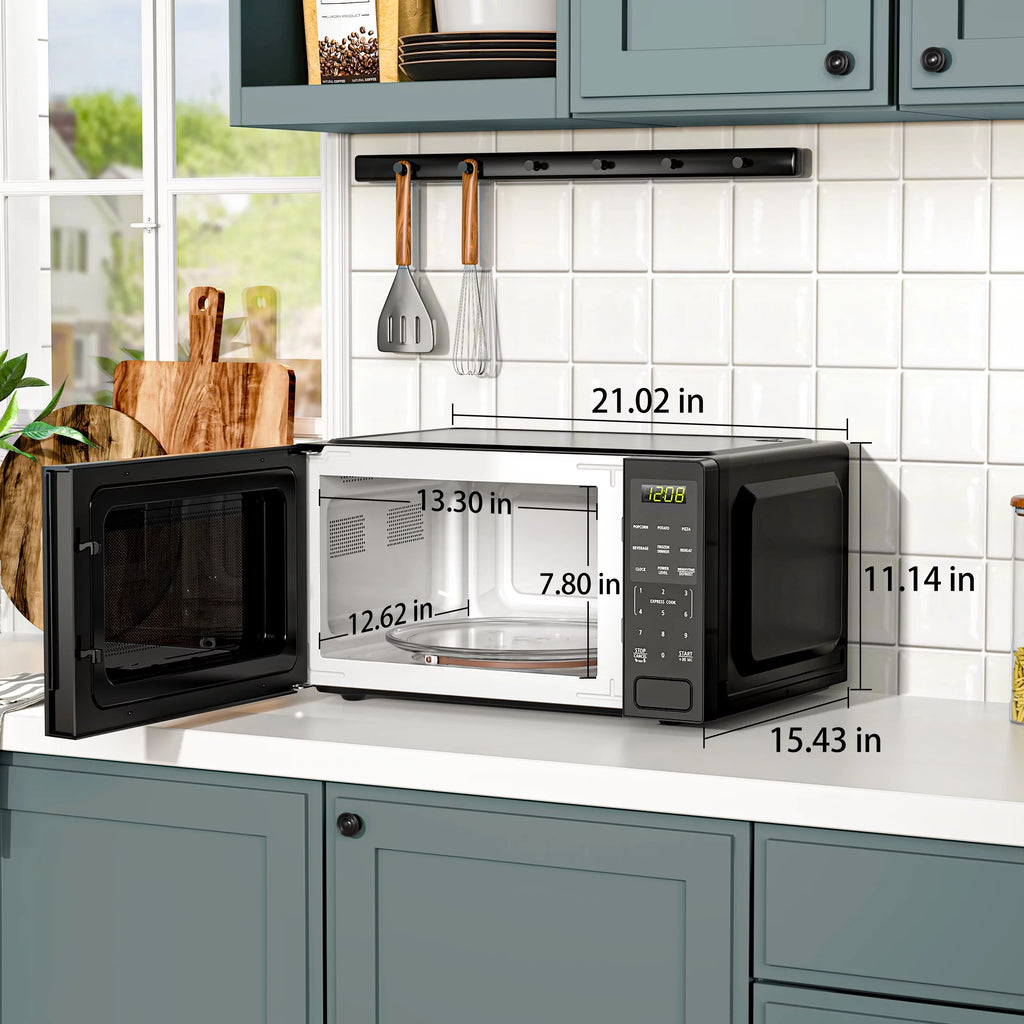 1.1 Cu ft Countertop Microwave Oven, 1000 Watts, Black P4578