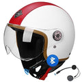 Leather Vintage Motorcycle 3/4 Helmet G638