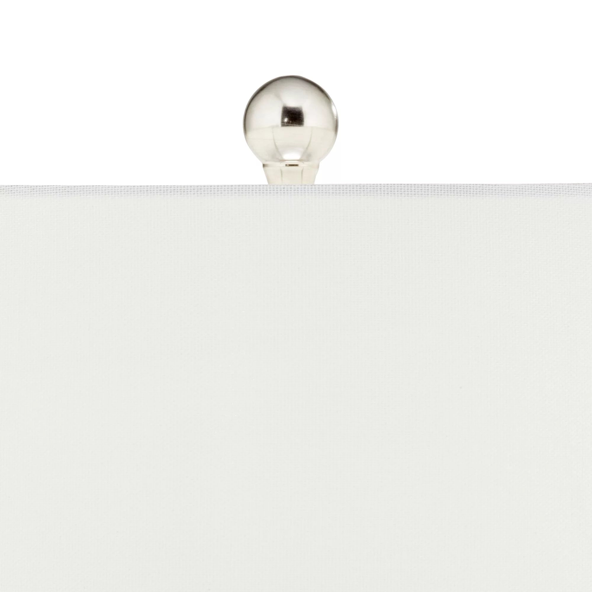 Brushed Nickel Blue Glass White Shade Table Lamp 26 1/2" High X100943