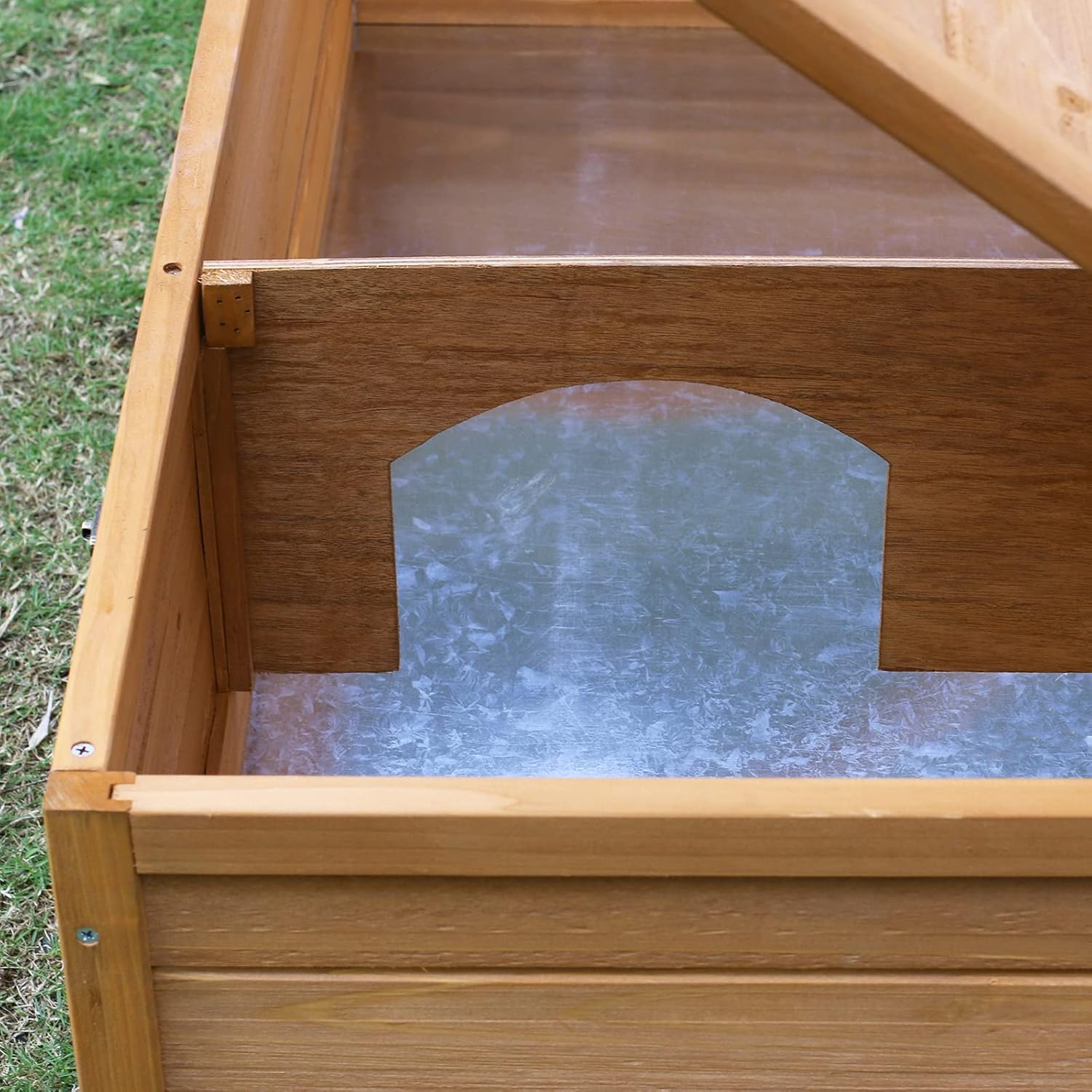 Wooden Tortoise House Large Tortoise Habitat Enclosure Cage with Removable Bottom X31297