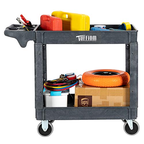 Plastic 3-Tier Utility Cart with Wheels, 550lbs Capacity F71824