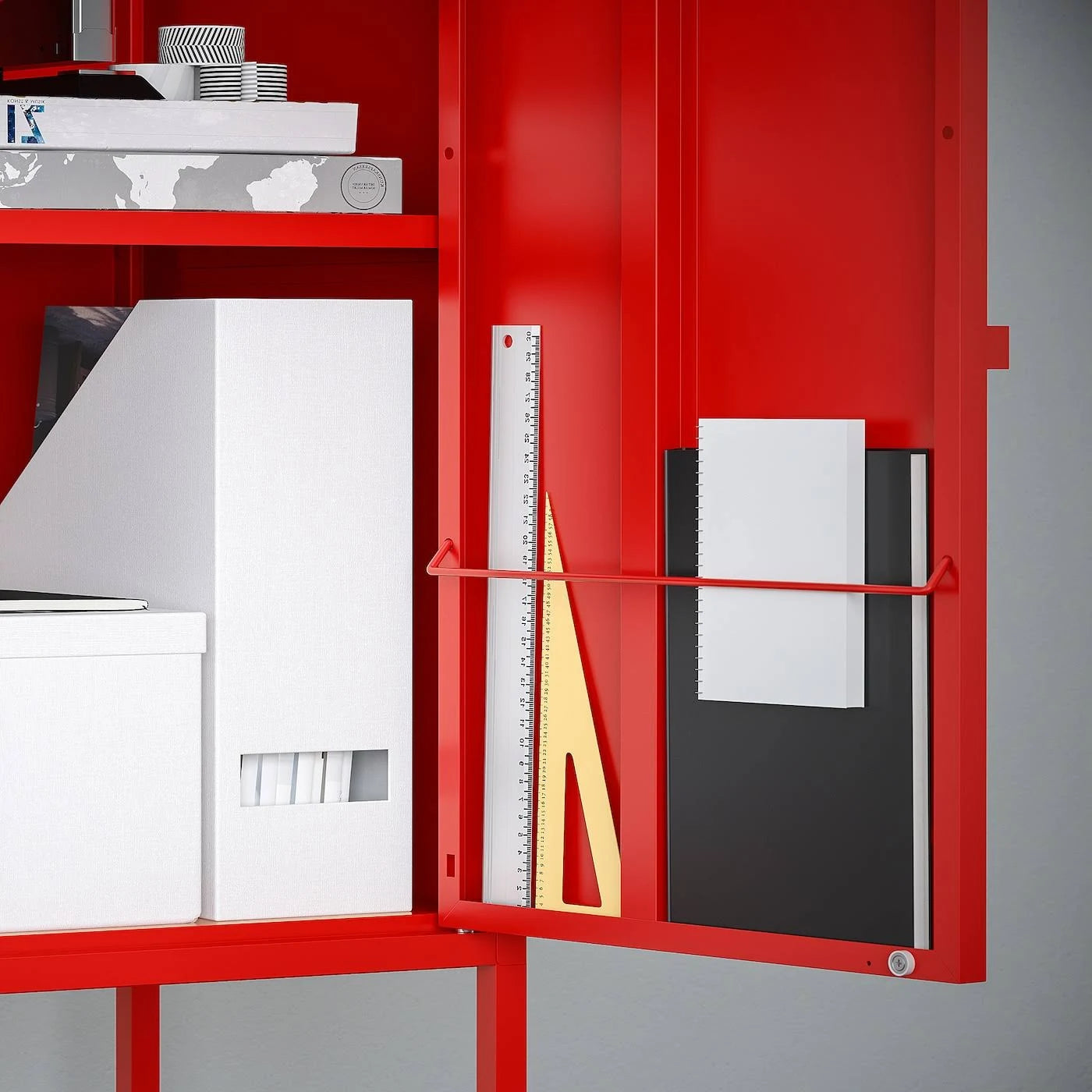 Metal Red Cabinet D18463