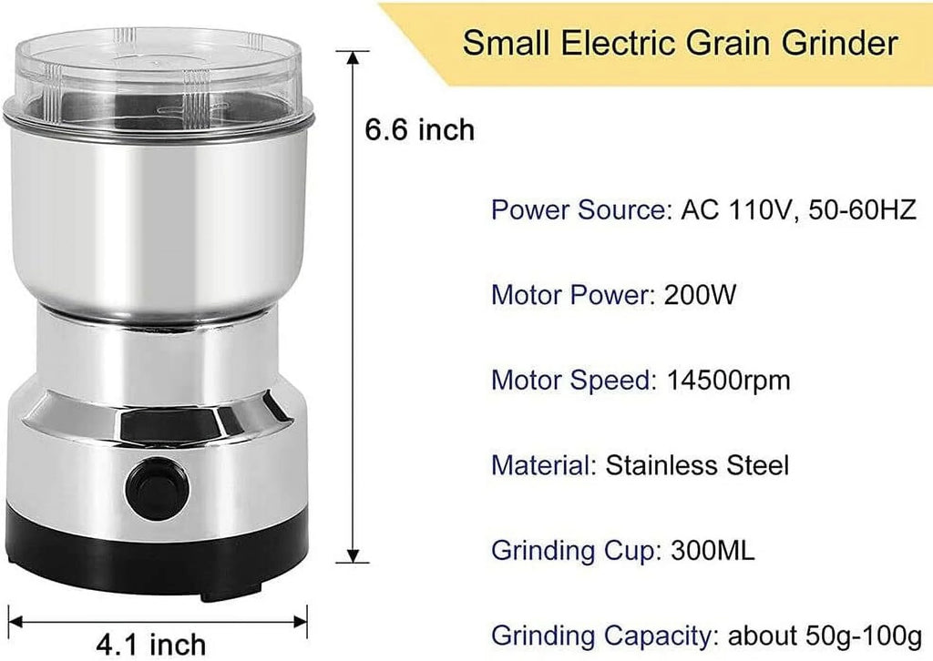150W Electric Coffee Grinder with 304 Stainless Steel Blade E84219