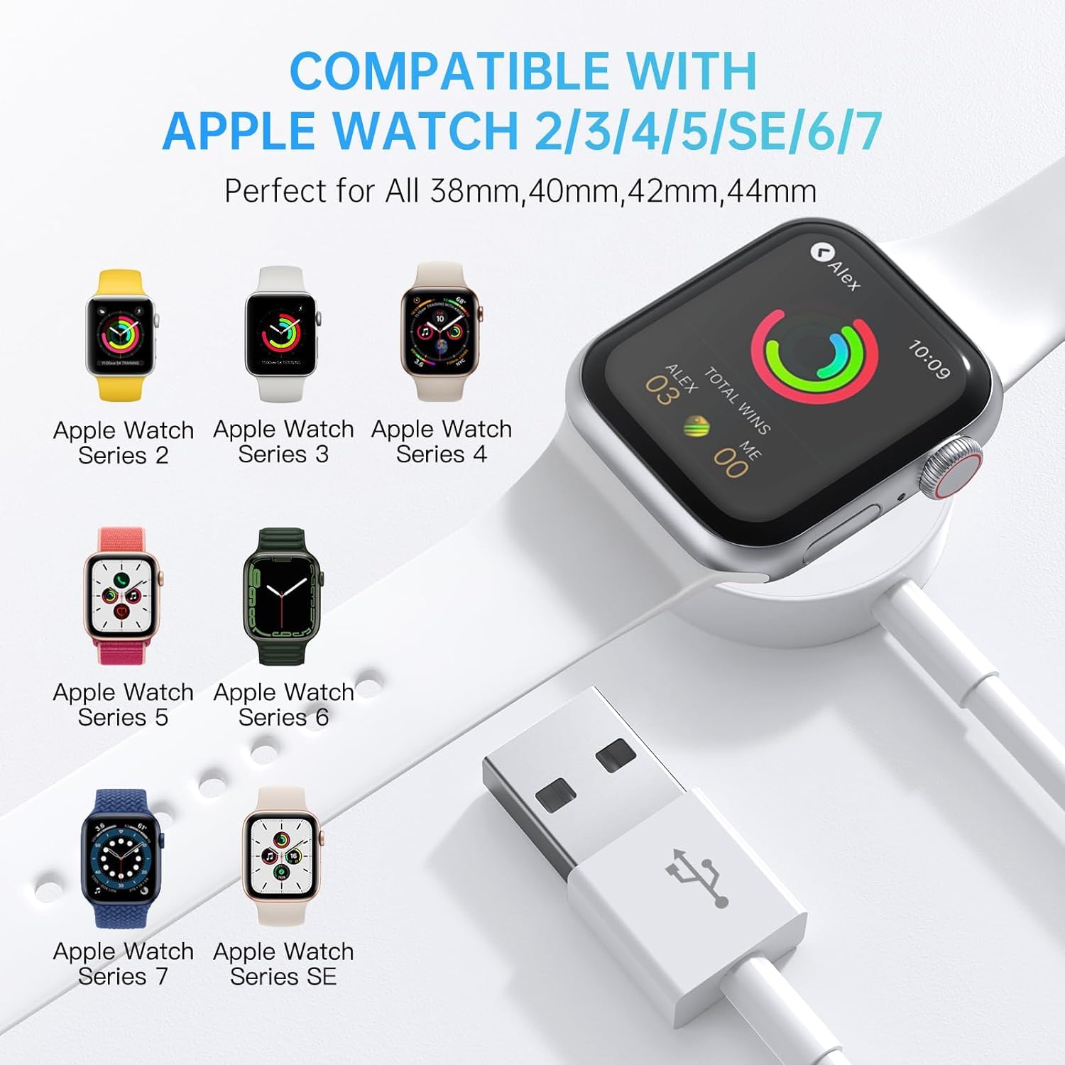 Magnetic Fast Charging Cable for Apple Watch (1.6ft) J5670