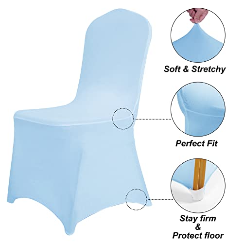 Waterproof Polyester Spandex Stretch Dining Chair Covers (100PCS, Black) O11992