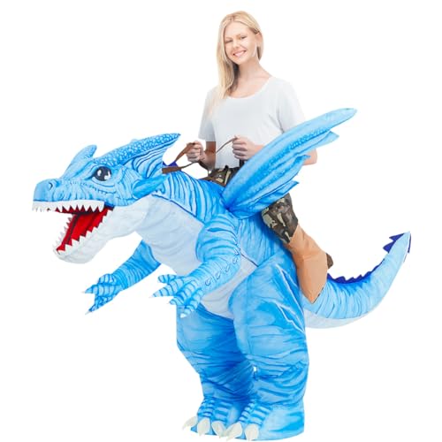 Inflatable Dragon Costume Adults 72IN and Inflatable Dinosaur Costume for Adult 72IN J7128