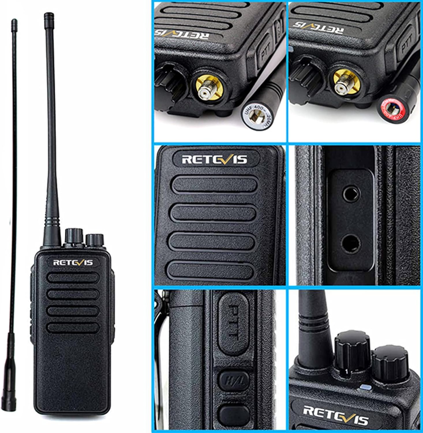 4 Pack Long Range Heavy Duty 2 Way Radio with 3000mAh Rechargeable E5900