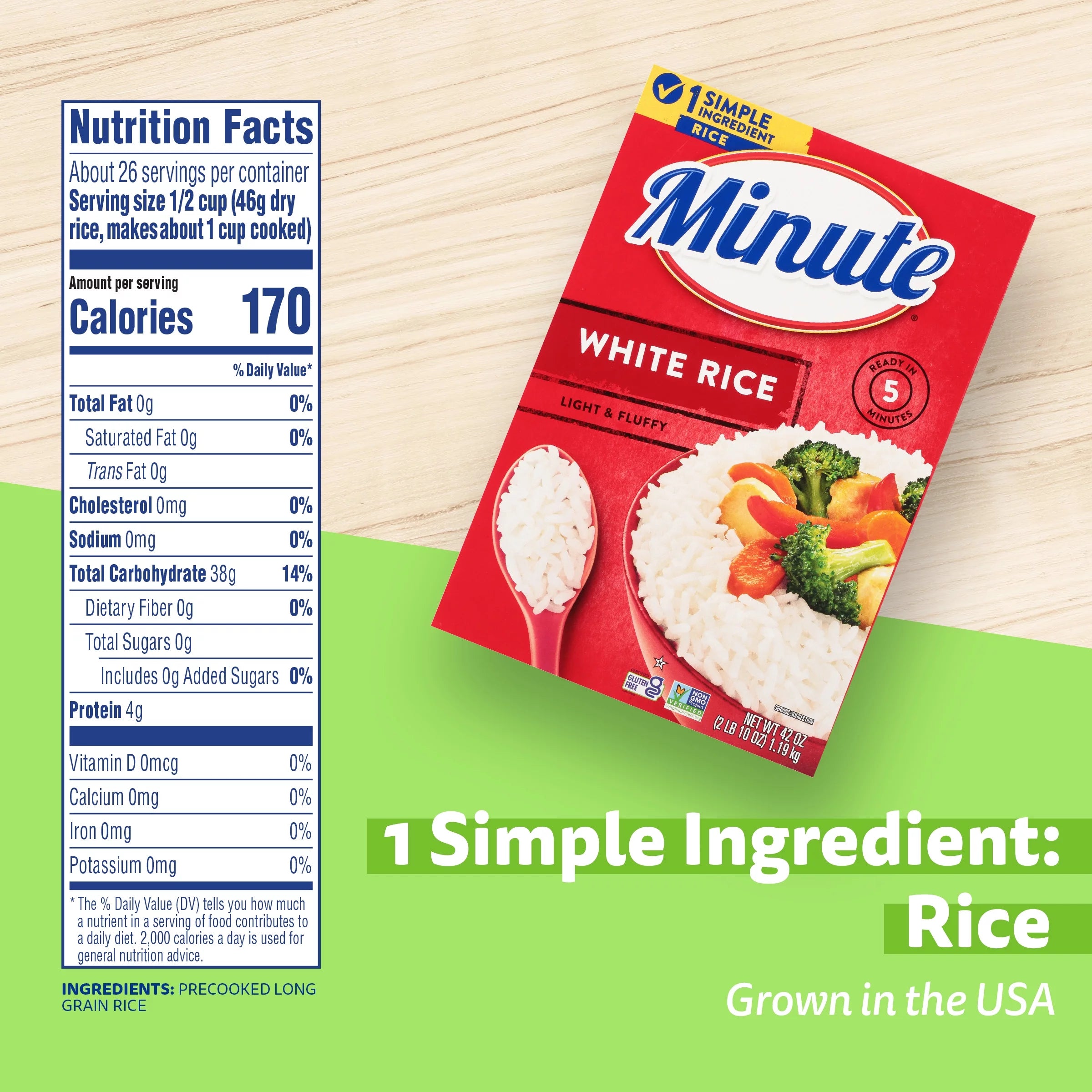 (6 pack) 42 oz Instant White Rice T244