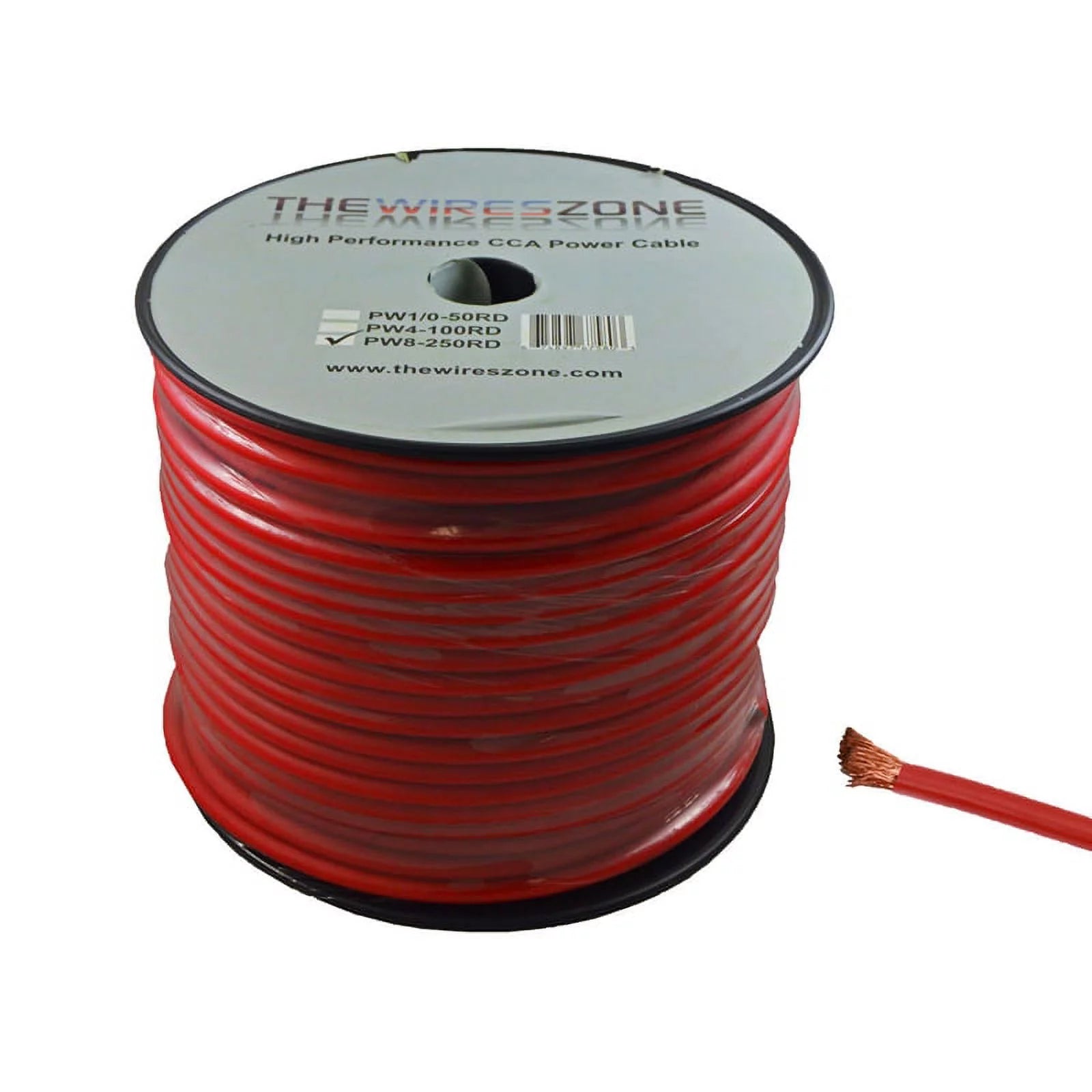 8 Gauge 250 Feet Red Flexible Power Ground Cable M8062