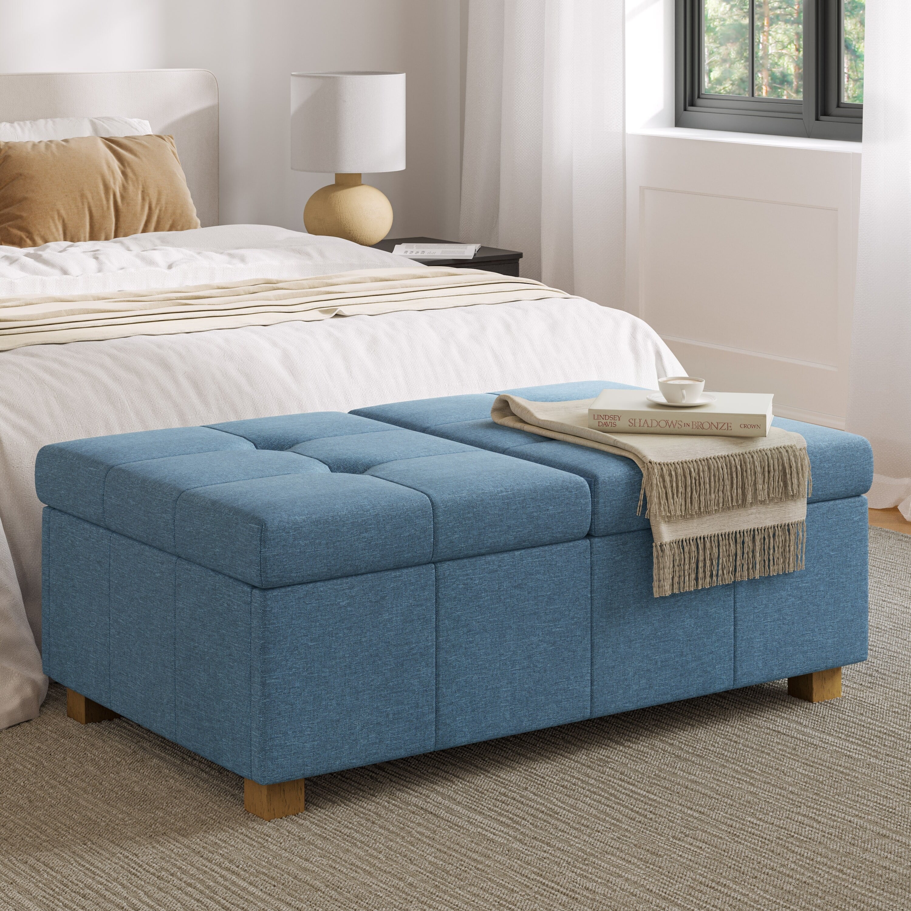 Double Storage Ottoman Bench G160