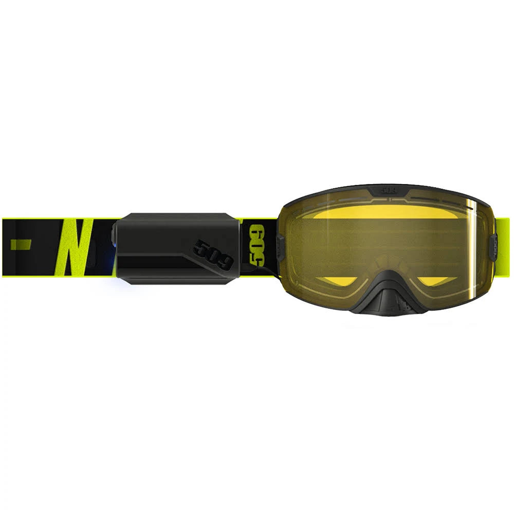 Hi-Vis Black Yellow Tint Heated Goggle N713