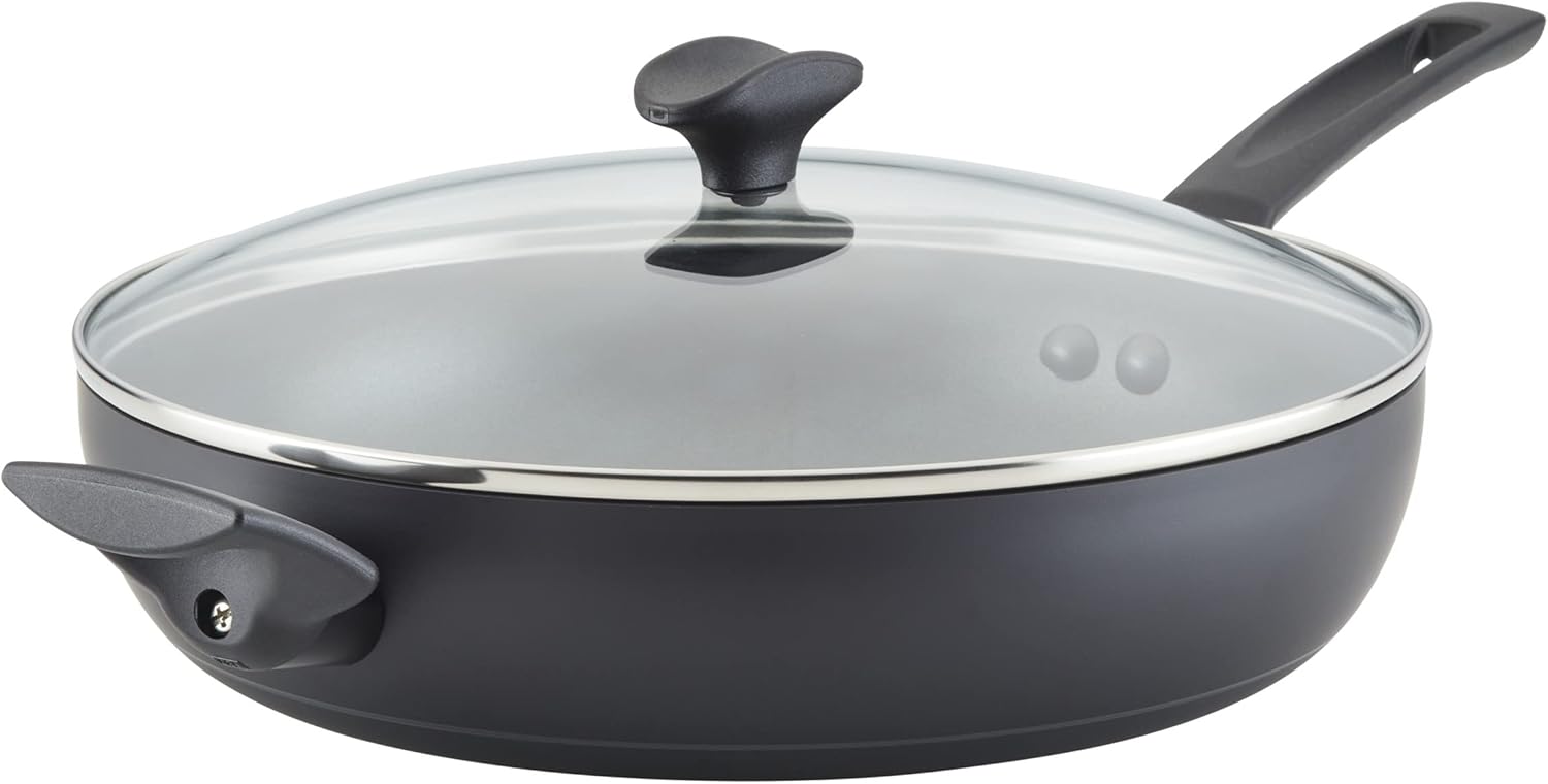 12.25 Inch Hard Anodized Nonstick Pan with Lid Y54625