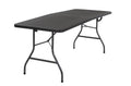 Black 6 Foot x 30 Inch Fold-in-Half Folding Table N41744