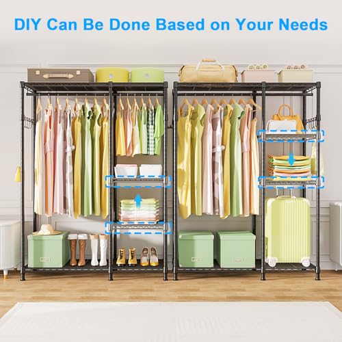 White Heavy Duty Freestanding Clothes Rack L646