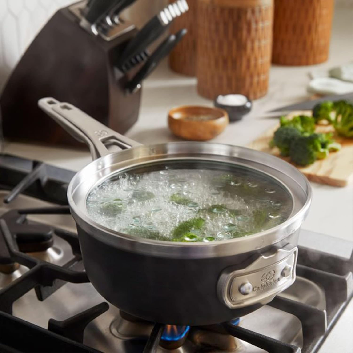 1.5 Quart Hard-Anodized Nonstick Sauce Pan with Lid X49426