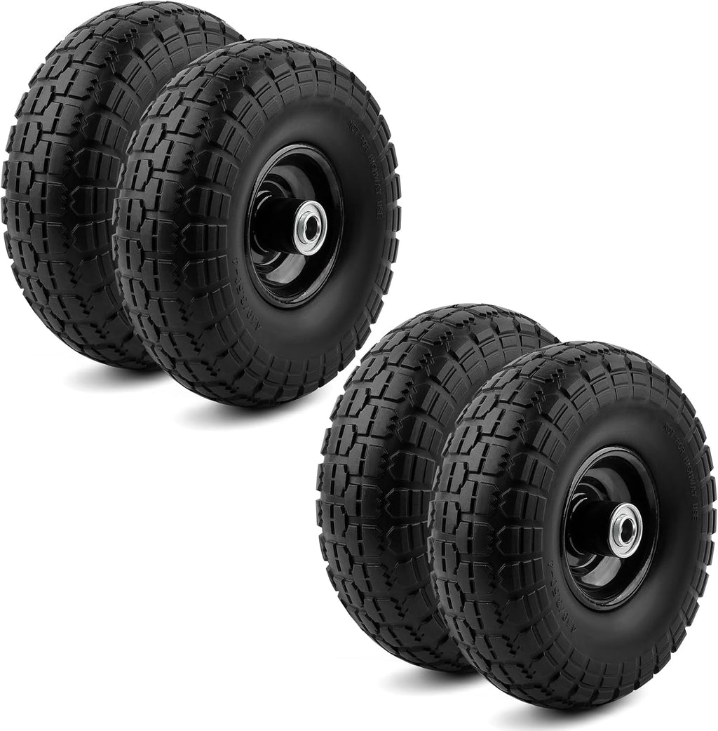 10" Flat-Free Black Replacement Tires 4 Pack C280