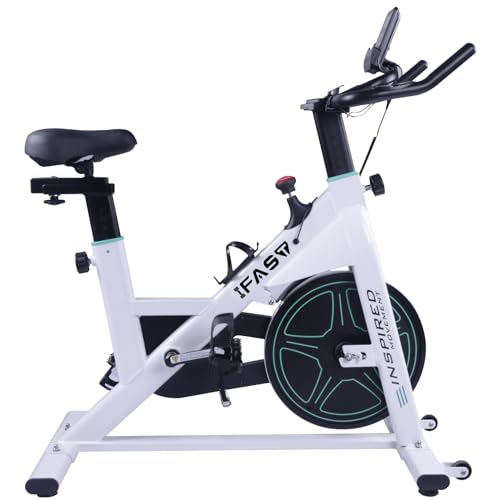 Stationary Exercise Bike with LCD Monitor and Comfortable Seat Cushion Q695078