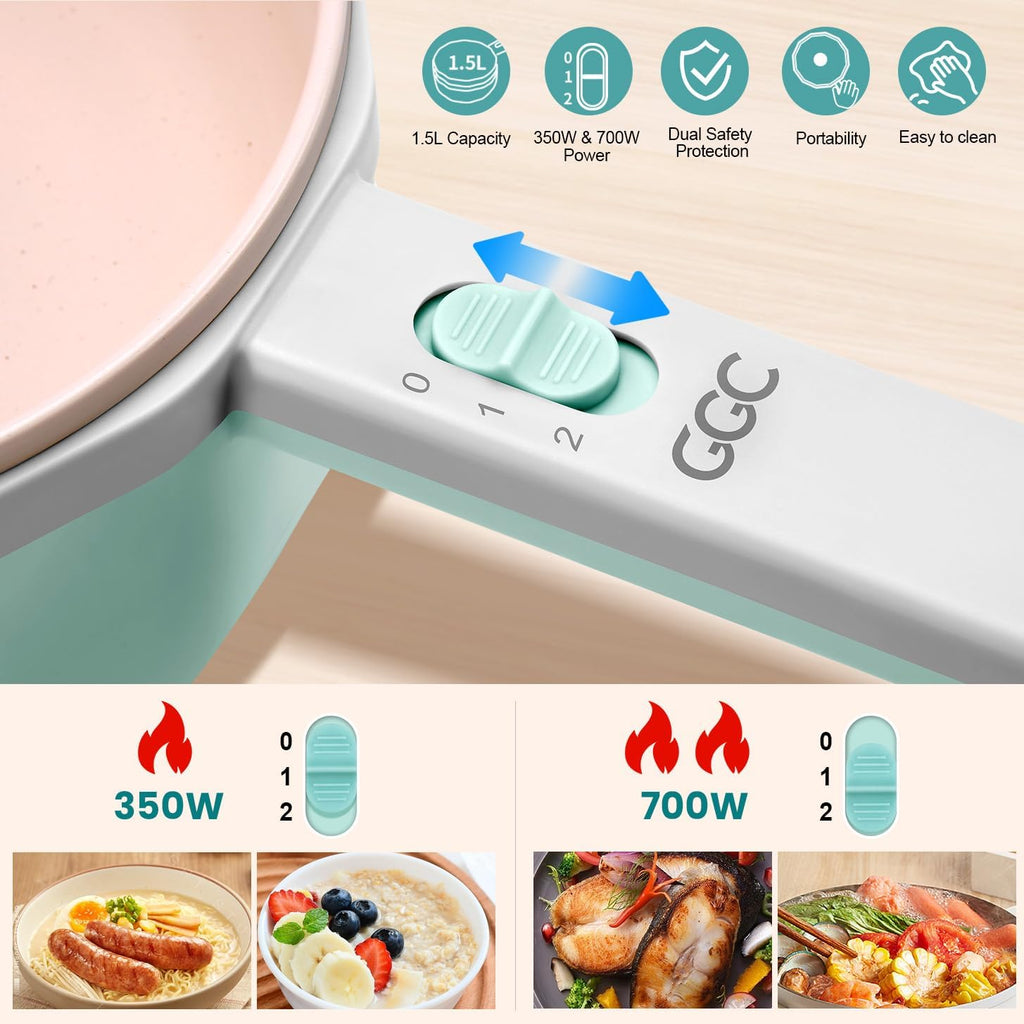 1.5L Non-stick Electric Hot Pot with Steamer P993113