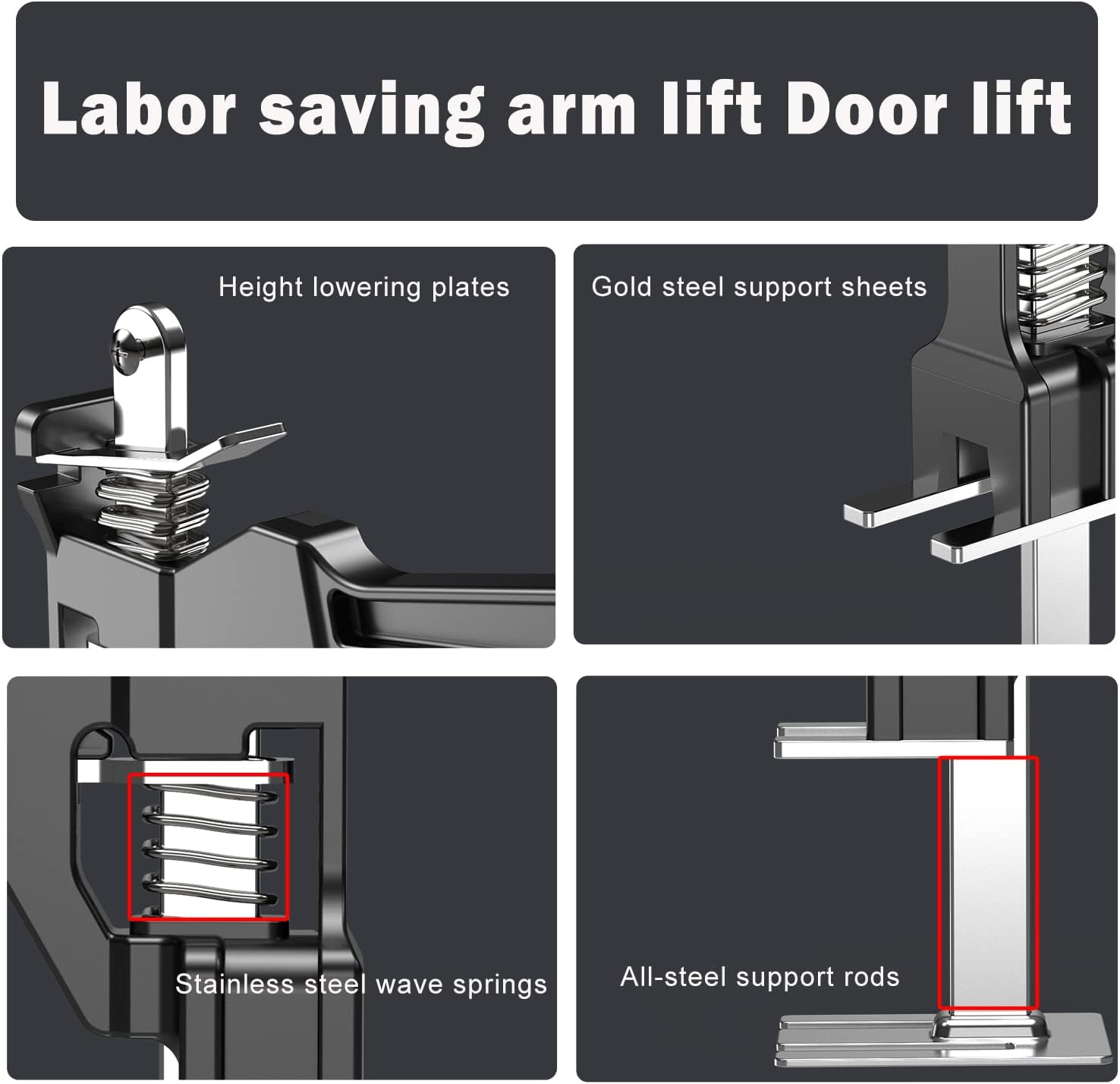 2 Packs Labor-Saving Arm Height Adjuster Lifting Device, Hand Lifting Tool Jack, Drywall Lifts, Furniture Jack, Lifting Height 9.8Inch, Maximum 260 Pounds Pack of 2 E6244