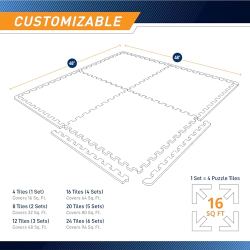 Interlocking Dual Density Rubber Top EVA Foam Floor Mat S74429