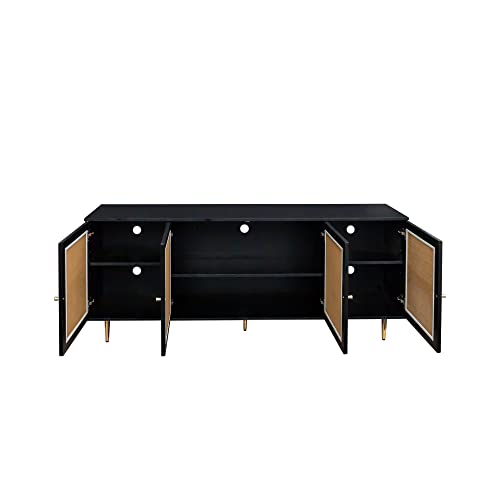 Rattan Sideboard Buffet Cabinet with Adjustable Shelf D981